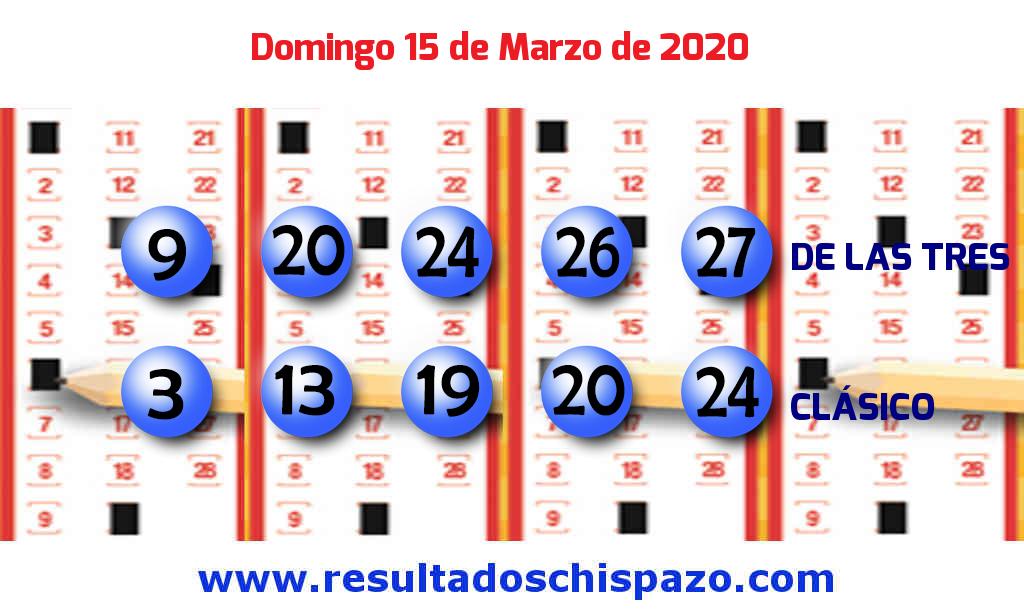 chispazo del domingo 15 de marzo de 2020 comprueba tu premio chispazo del domingo 15 de marzo de