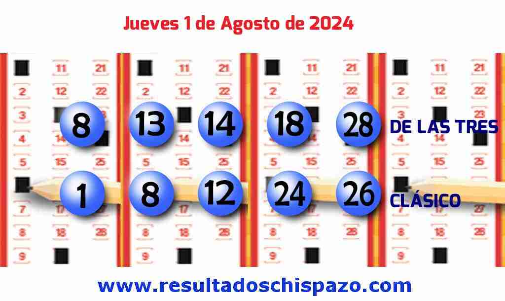 Boleto del Chispazo Clásico de hoy 2024-08-01.