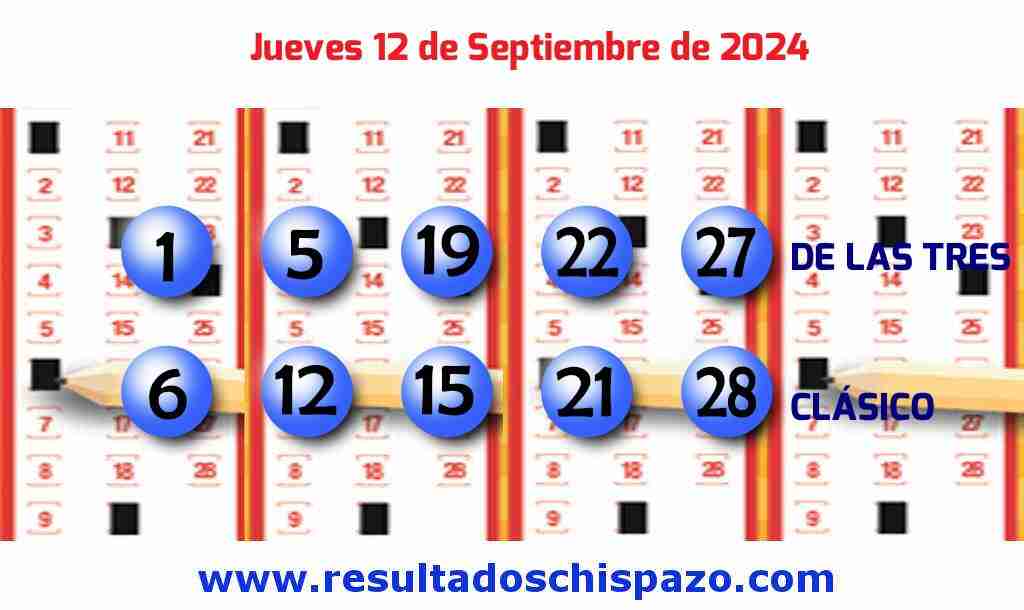 Boleto del Chispazo Clásico de hoy 2024-09-12.