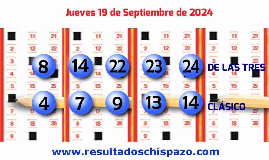 Boleto del Chispazo Clásico de hoy 2024-09-19.