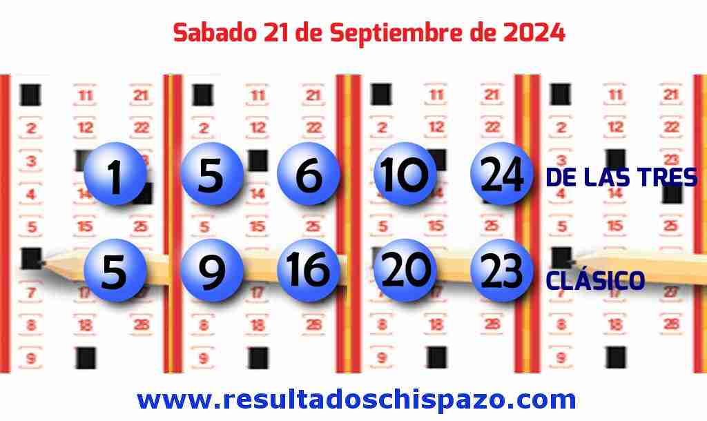 Boleto del Chispazo Clásico de hoy 2024-09-21.