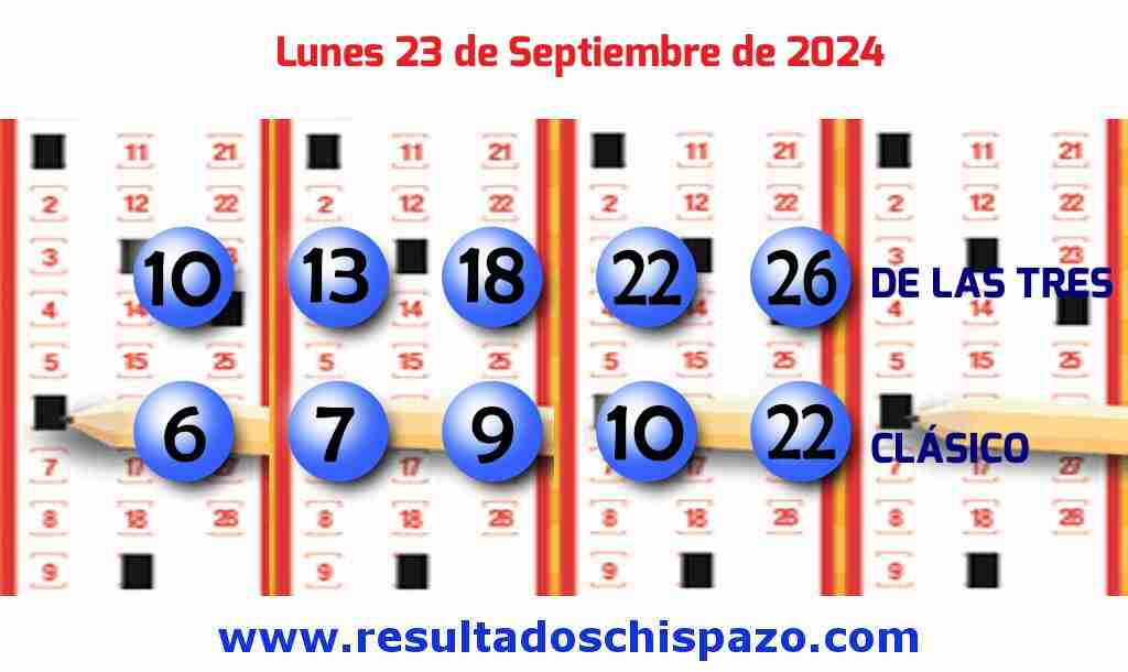 Boleto del Chispazo Clásico de hoy 2024-09-23.