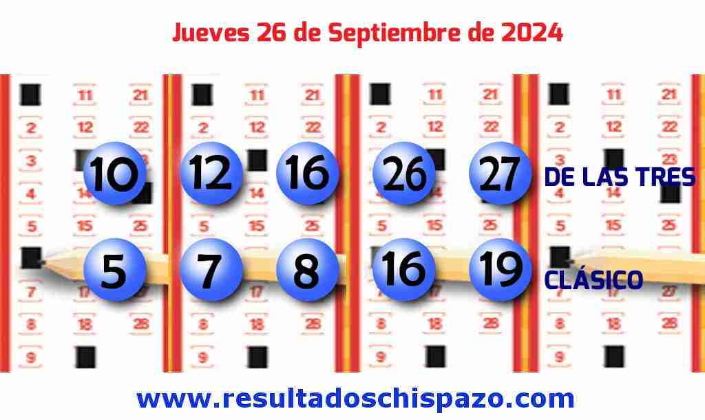 Boleto del Chispazo Clásico de hoy 2024-09-26.