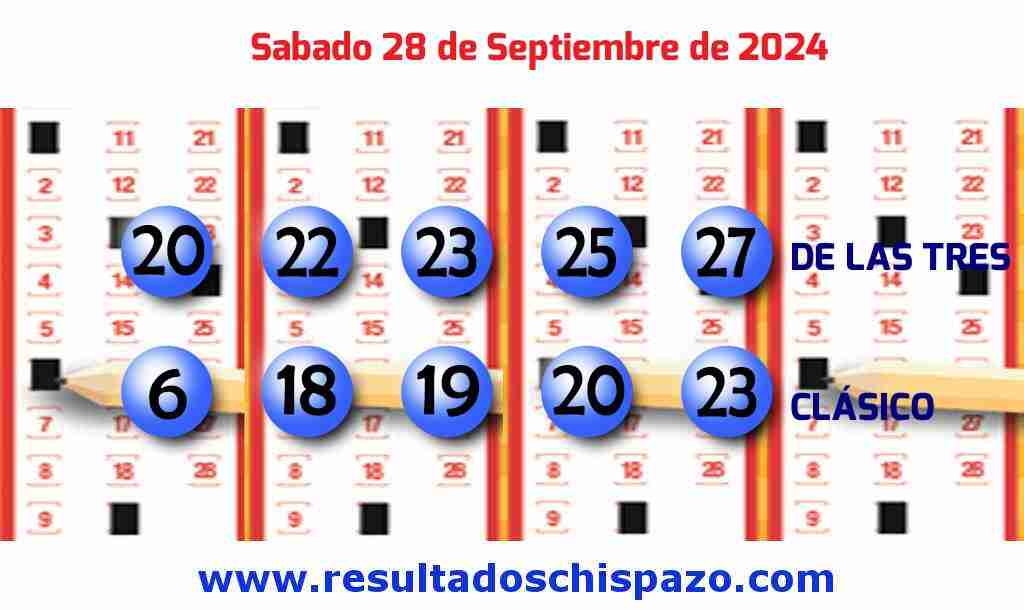 Boleto del Chispazo Clásico de hoy 2024-09-28.