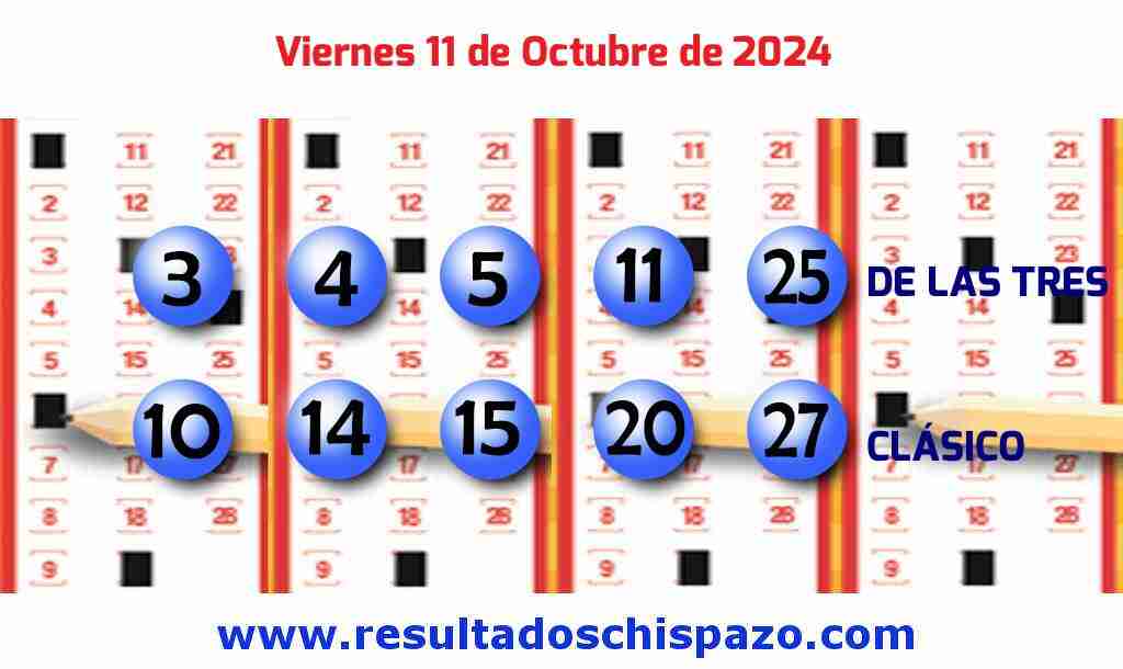 Boleto del Chispazo Clásico de hoy 2024-10-11.