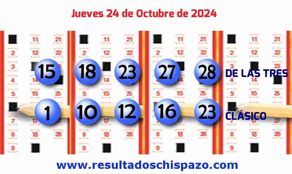 Boleto del Chispazo Clásico de hoy 2024-10-24.