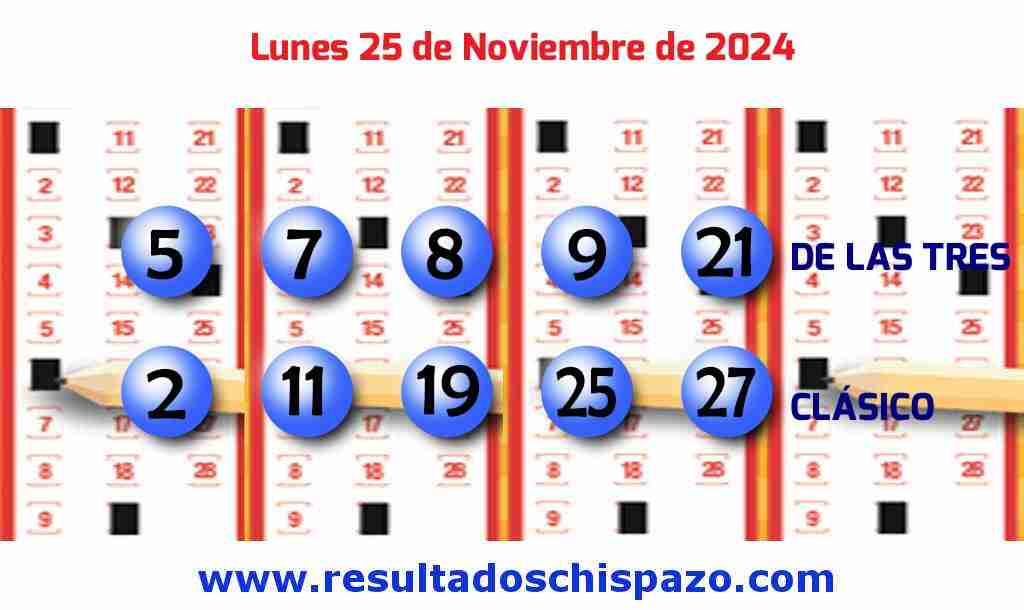 Boleto del Chispazo Clásico de hoy 2024-11-25.