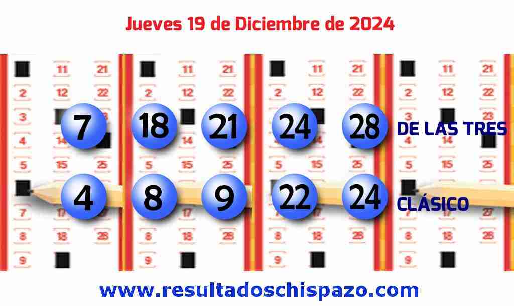 Boleto del Chispazo Clásico de hoy 2024-12-19.