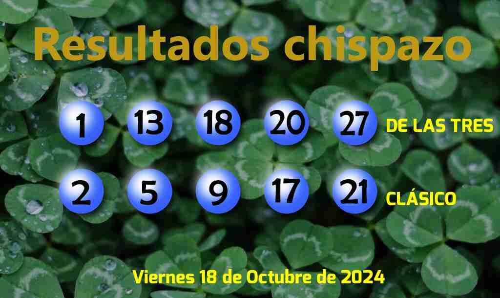 Boleto del Chispazo Clásico del Viernes. 2024-10-18.