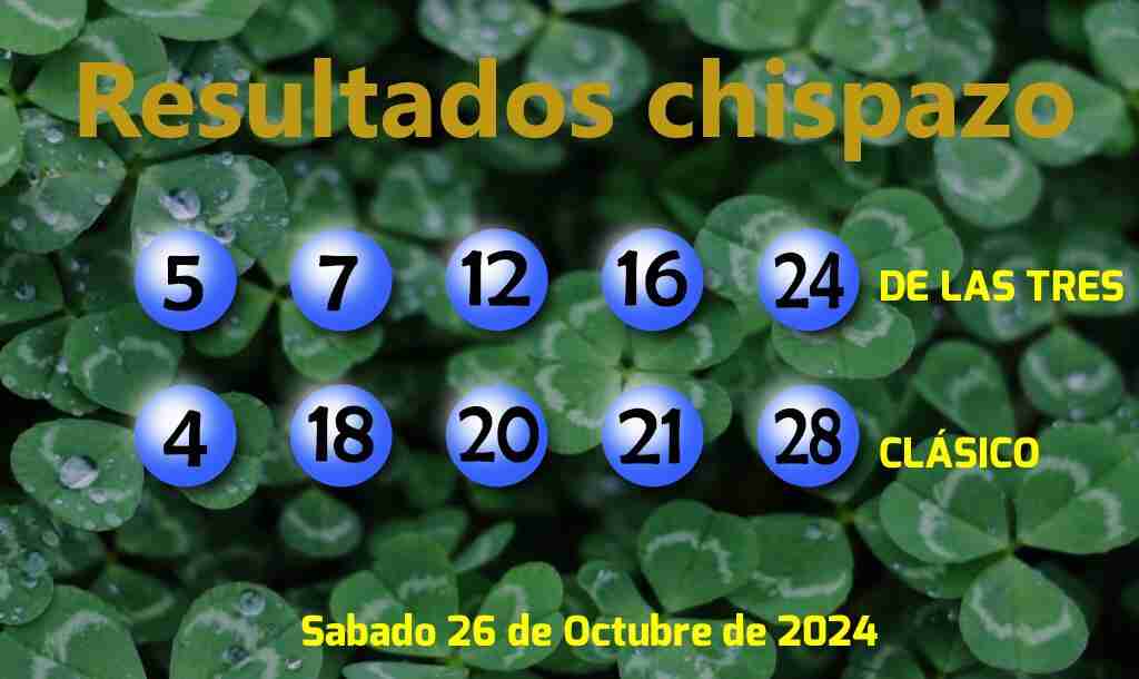 Boleto del Chispazo Clásico del Sábado. 2024-10-26.