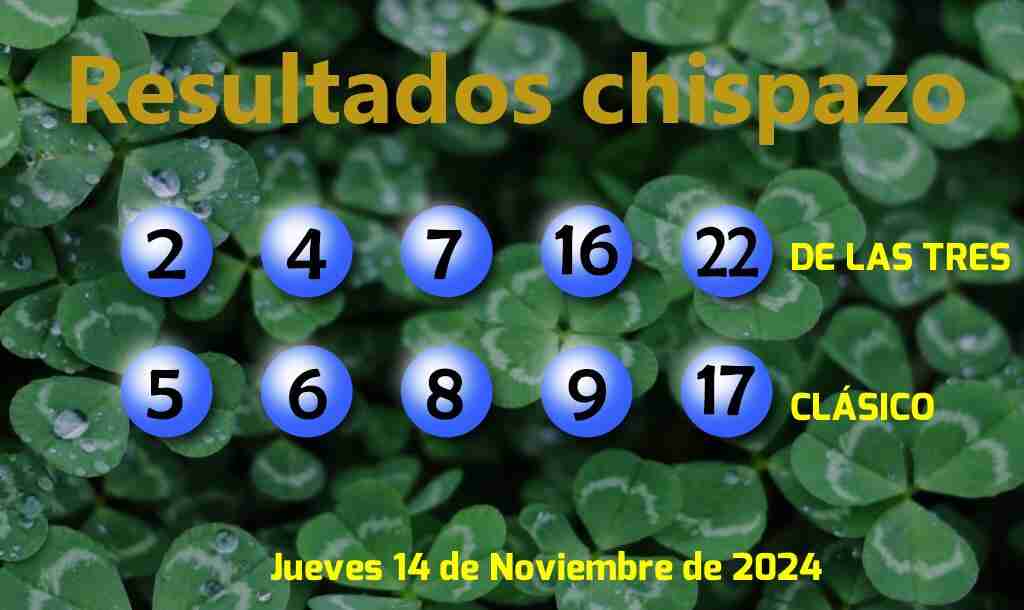 Boleto del Chispazo Clásico del Jueves. 2024-11-14.