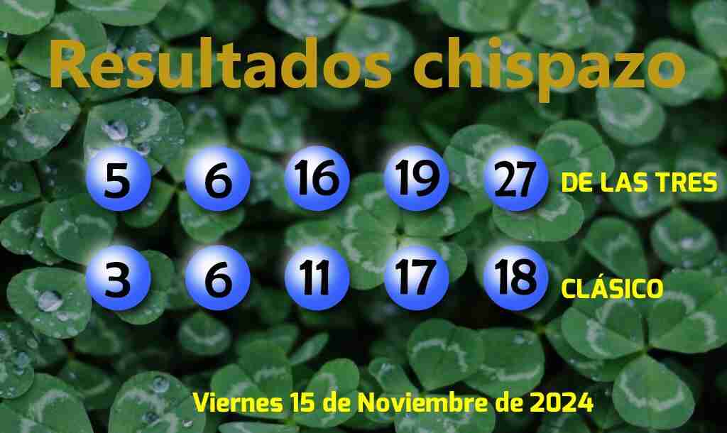 Boleto del Chispazo Clásico del Viernes. 2024-11-15.