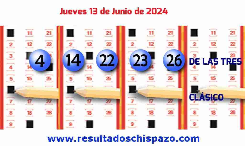 Boleto del Chispazo Clásico de hoy 2024-06-13.