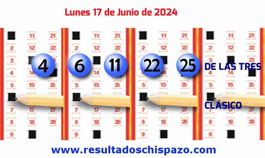 Boleto del Chispazo Clásico de hoy 2024-06-17.