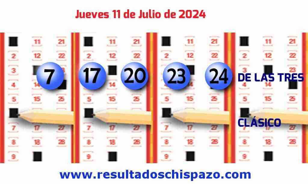 Boleto del Chispazo Clásico de hoy 2024-07-11.