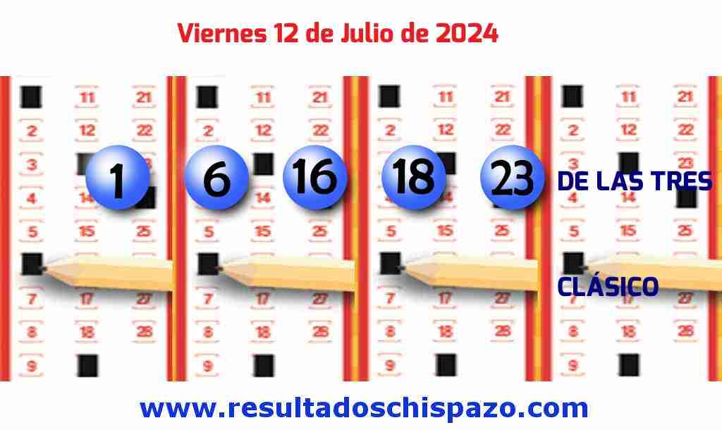 Boleto del Chispazo Clásico de hoy 2024-07-12.