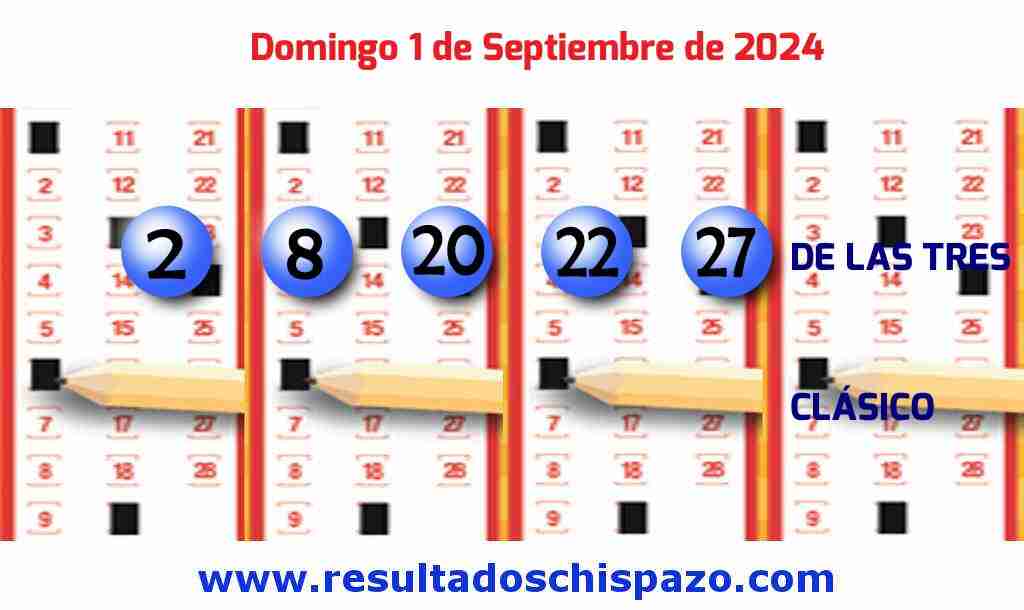 Boleto del Chispazo Clásico de hoy 2024-09-01.