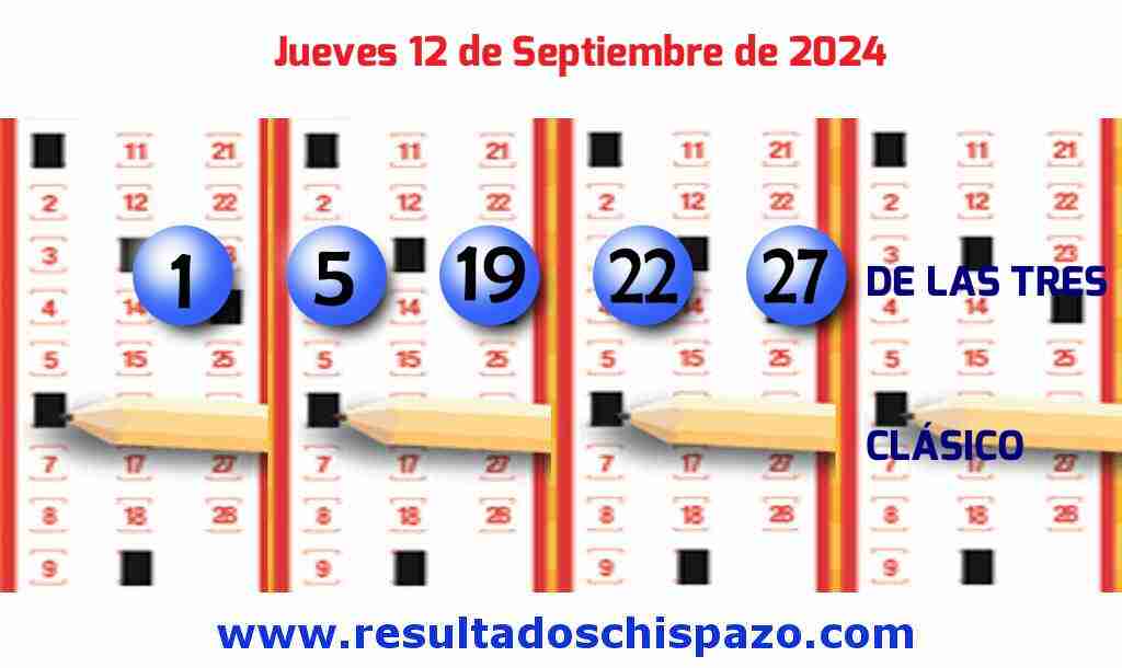 Boleto del Chispazo Clásico de hoy 2024-09-12.