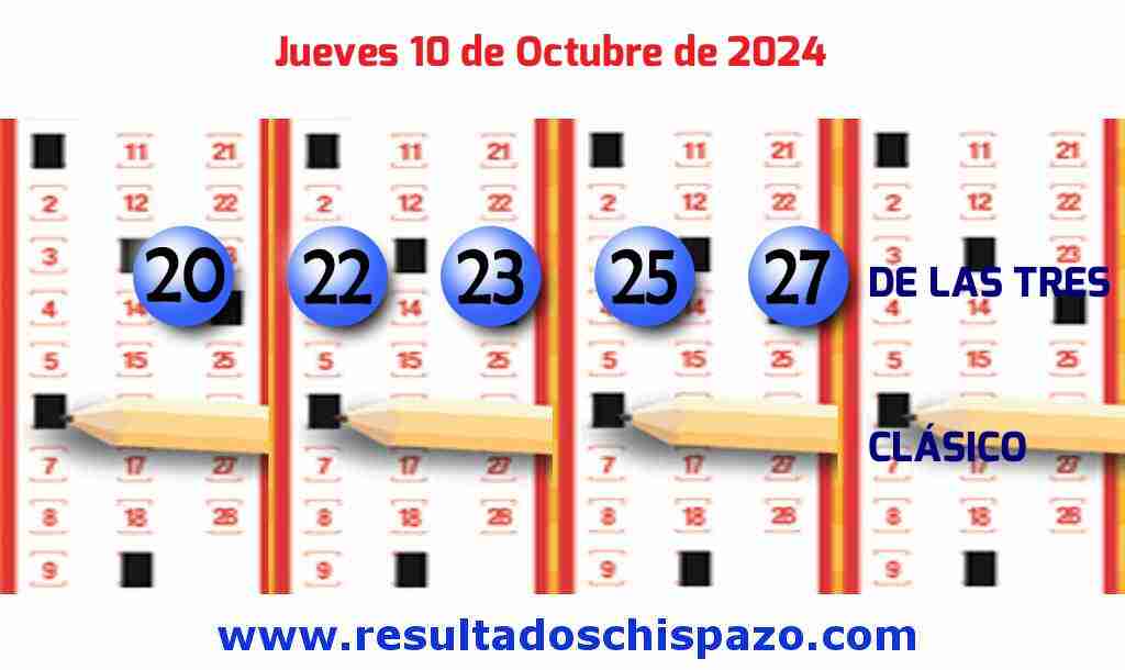 Boleto del Chispazo Clásico de hoy 2024-10-10.