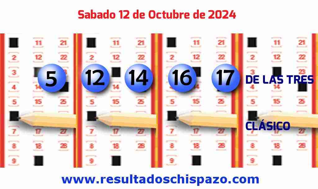 Boleto del Chispazo Clásico de hoy 2024-10-12.