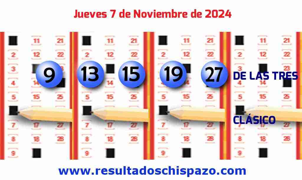 Boleto del Chispazo Clásico de hoy 2024-11-07.