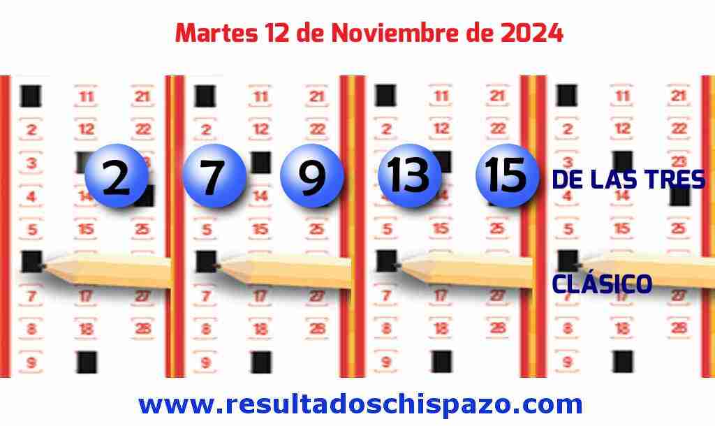 Boleto del Chispazo Clásico de hoy 2024-11-12.