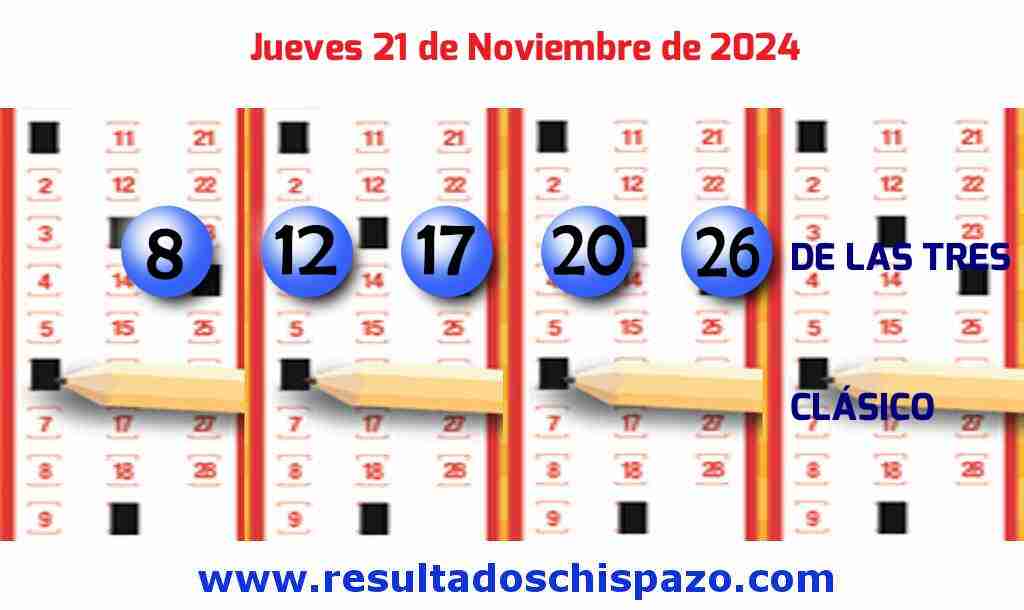 Boleto del Chispazo Clásico de hoy 2024-11-21.