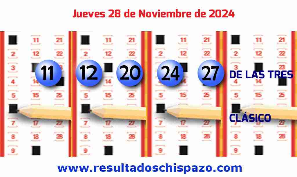 Boleto del Chispazo Clásico de hoy 2024-11-28.