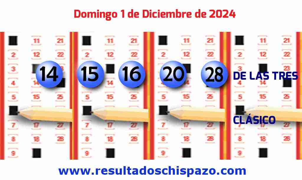 Boleto del Chispazo Clásico de hoy 2024-12-01.