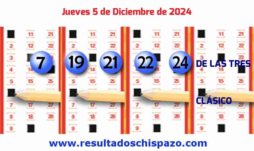 Boleto del Chispazo Clásico de hoy 2024-12-05.