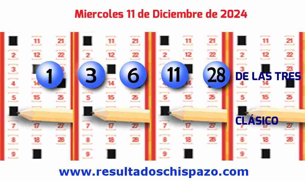 Boleto del Chispazo Clásico de hoy 2024-12-11.