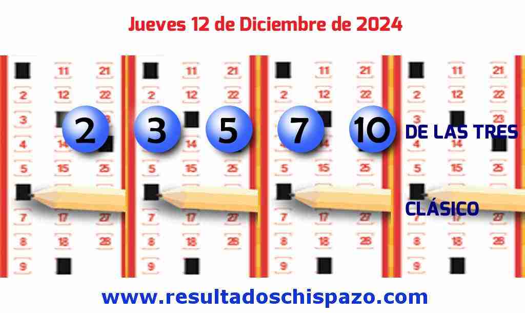 Boleto del Chispazo Clásico de hoy 2024-12-12.