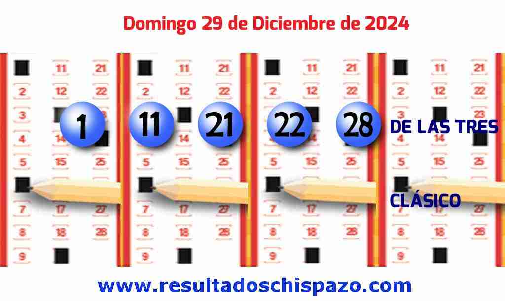 Boleto del Chispazo Clásico de hoy 2024-12-29.