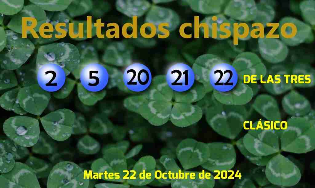 Boleto del Chispazo Clásico del Martes. 2024-10-22.