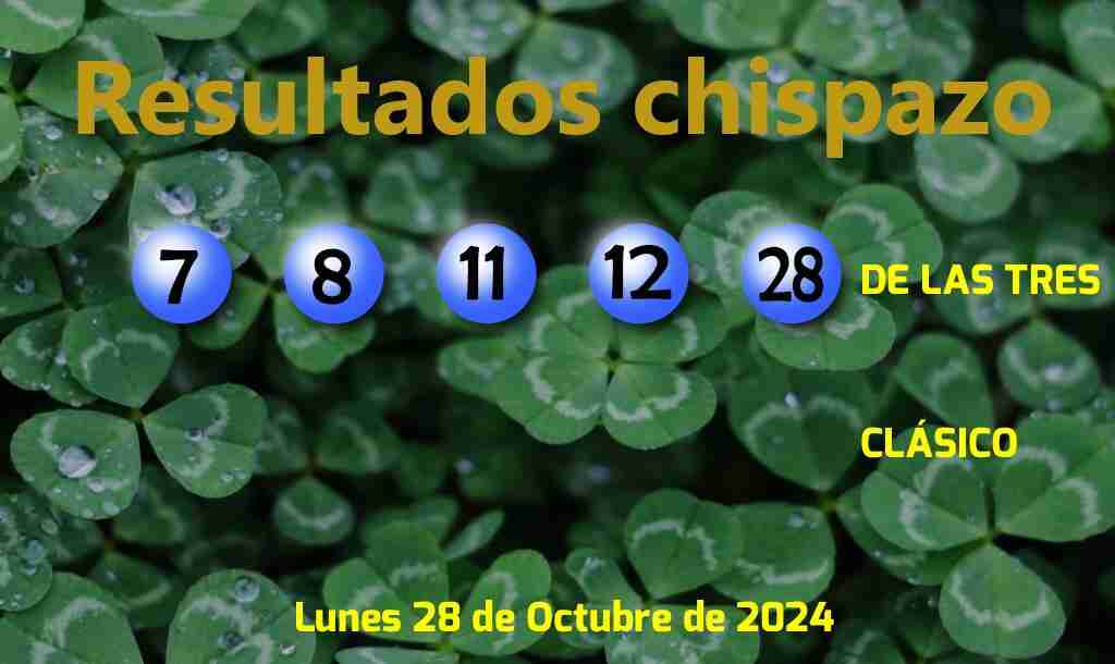 Boleto del Chispazo Clásico del Lunes. 2024-10-28.