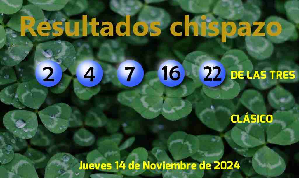 Boleto del Chispazo Clásico del Jueves. 2024-11-14.