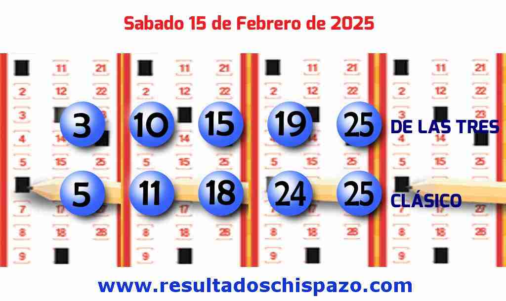 Boleto del Chispazo Clásico de hoy 2025-02-15.