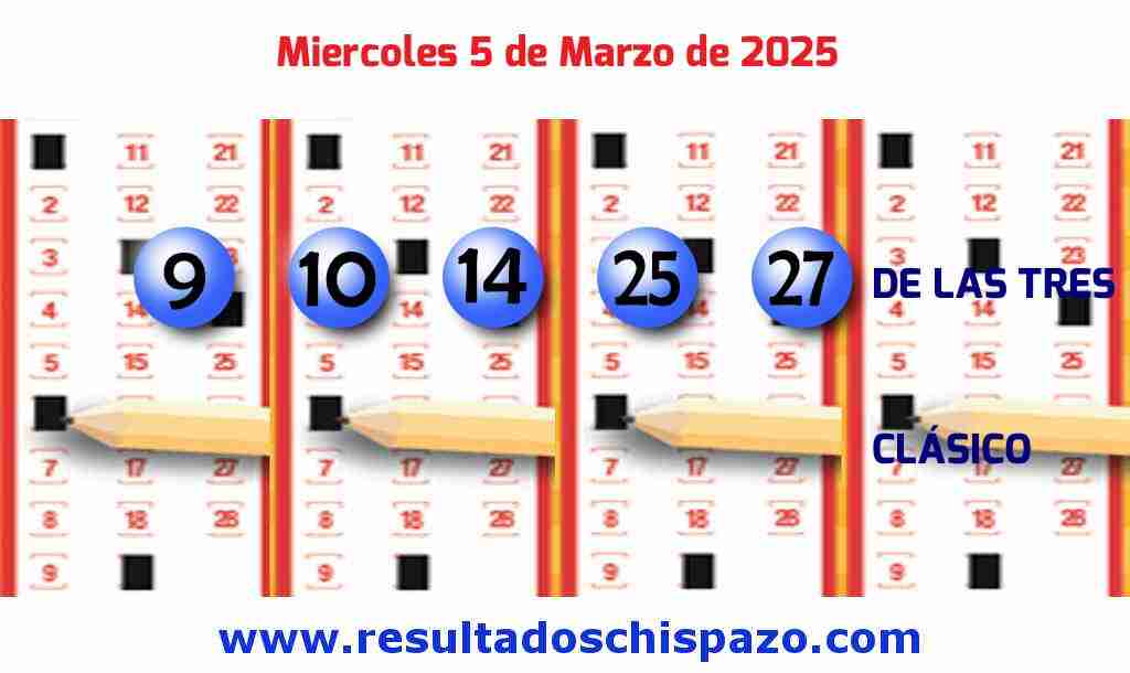 Boleto del Chispazo Clásico de hoy 2025-03-05.